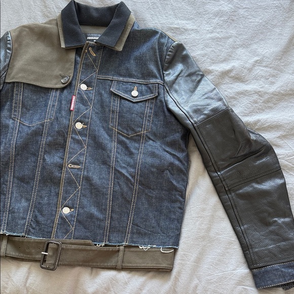 DSQUARED2 Blue and Brown Denim Jacket | size 52 EU - Picture 7 of 16